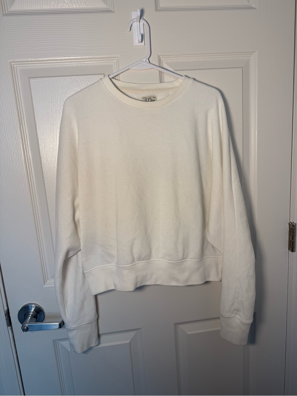 J. Crew Cream Crewneck Oversized Sweatshirt